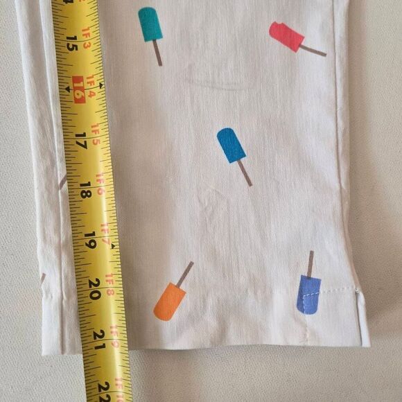 Lulu B Womens Popsicle Print White Pull On Capri Pant Size 6 - Picture 9 of 11